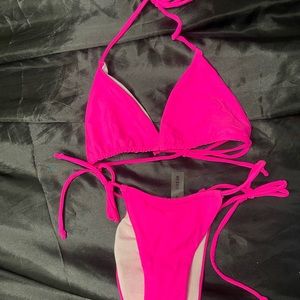 Hot pink bikini